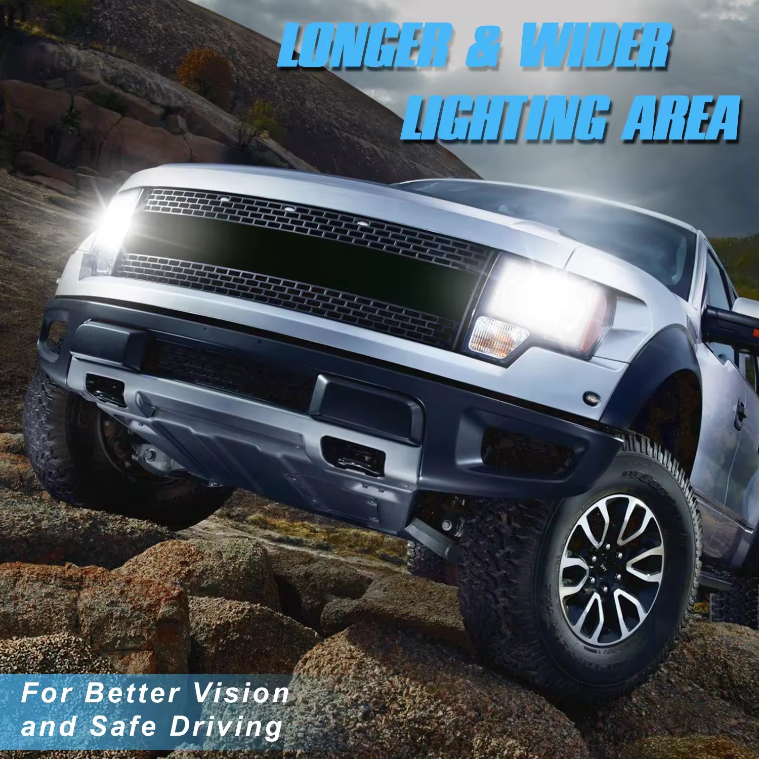 Superbleds 7 Inch 55W Square Led Light Spot LED Driving Lamp Pickup Truck High Low Beam 4x4 Rectangle Headlamp Car Accessories