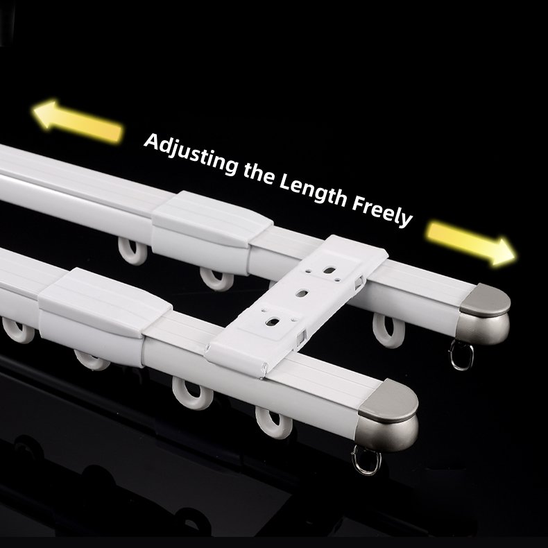 Factory Wholesale Wall Mounted Single Adjustable Curtain Track Set Aluminium and Alloy Material for Window Use