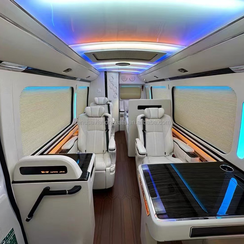 Electric Luxury Alphard Seat Recliner with Table VIP Heating Massage Rotation for RV MPV Van Alphard Hiace coaster