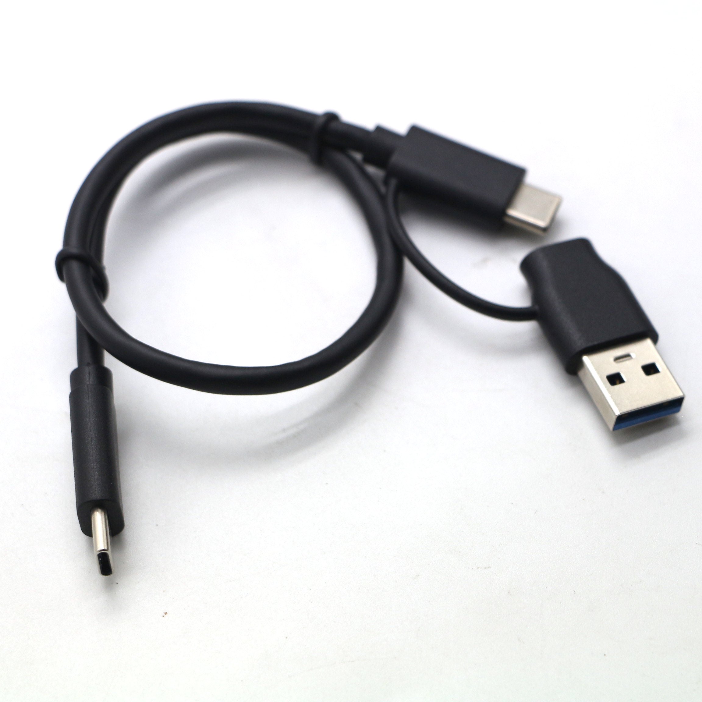 High Speed 2 in 1 USB3.0 USB a + Type C Male to Type C Male Power Data Cable