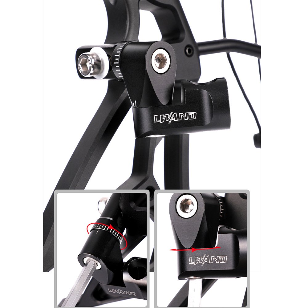LWANO Archery Riser Stabilizer Adjustable Aviation Aluminum Single V Bar for Balance Rod Stabilizer Compound Bow Accessory