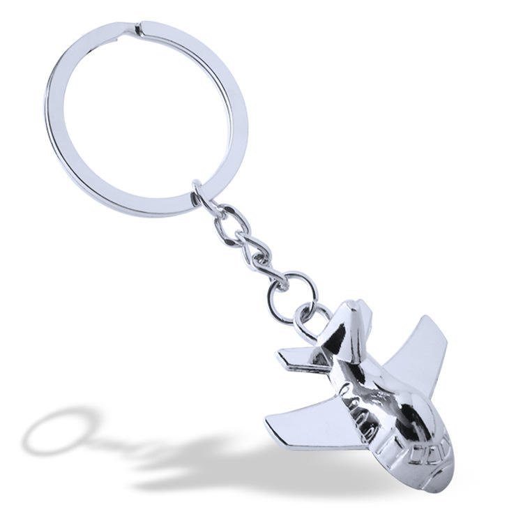 Wholesale Personalized Metal 3D Souvenir pilot Gift Aviation Aircraft Accessories Key Chain Customization Aircraft Key Chain