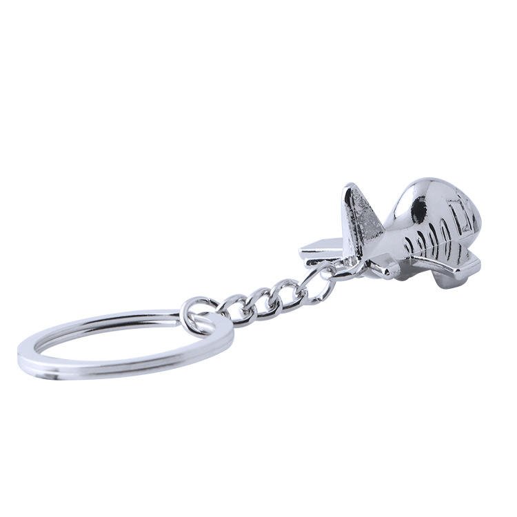 Wholesale Personalized Metal 3D Souvenir pilot Gift Aviation Aircraft Accessories Key Chain Customization Aircraft Key Chain