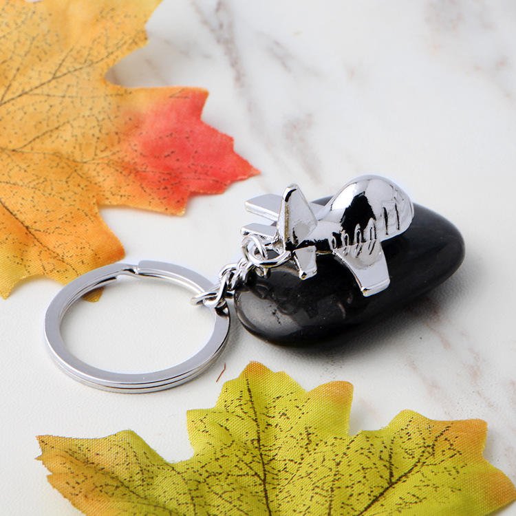 Wholesale Personalized Metal 3D Souvenir pilot Gift Aviation Aircraft Accessories Key Chain Customization Aircraft Key Chain