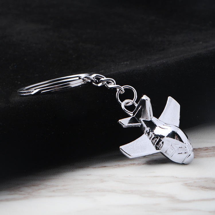 Wholesale Personalized Metal 3D Souvenir pilot Gift Aviation Aircraft Accessories Key Chain Customization Aircraft Key Chain