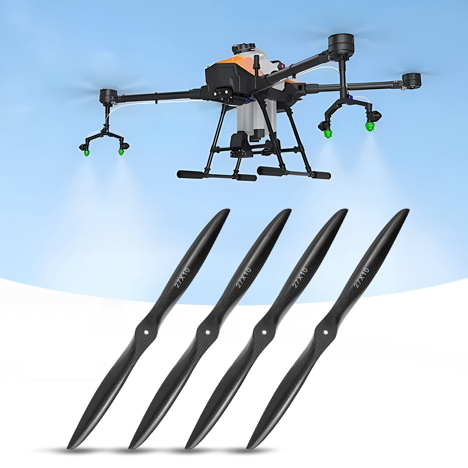 27*10 Fixed-wing Drone Propeller Aircraft Fixed Wing Drone Propeller Carbon Fiber 27*10 Propeller