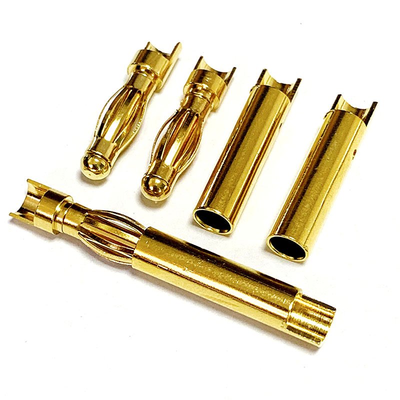 High Quality Manufacturing Brass Metal Gold Plated Mini Banana Plug in Wire Connectors for Home Theater