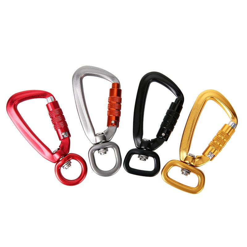 4kN Carabiner for Dog Leash Classic Aviation Aluminum Sports Carabiner With Snap Hook For Climbing Use Heavy Duty Carabiner