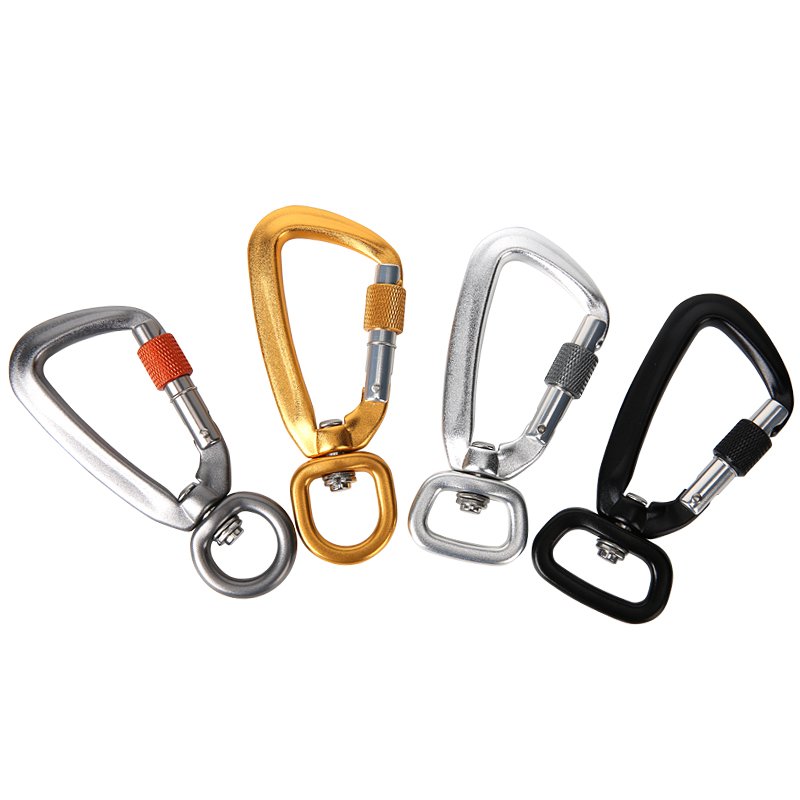 4kN Carabiner for Dog Leash Classic Aviation Aluminum Sports Carabiner With Snap Hook For Climbing Use Heavy Duty Carabiner
