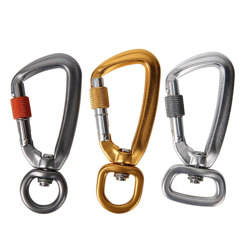 4kN Carabiner for Dog Leash Classic Aviation Aluminum Sports Carabiner With Snap Hook For Climbing Use Heavy Duty Carabiner