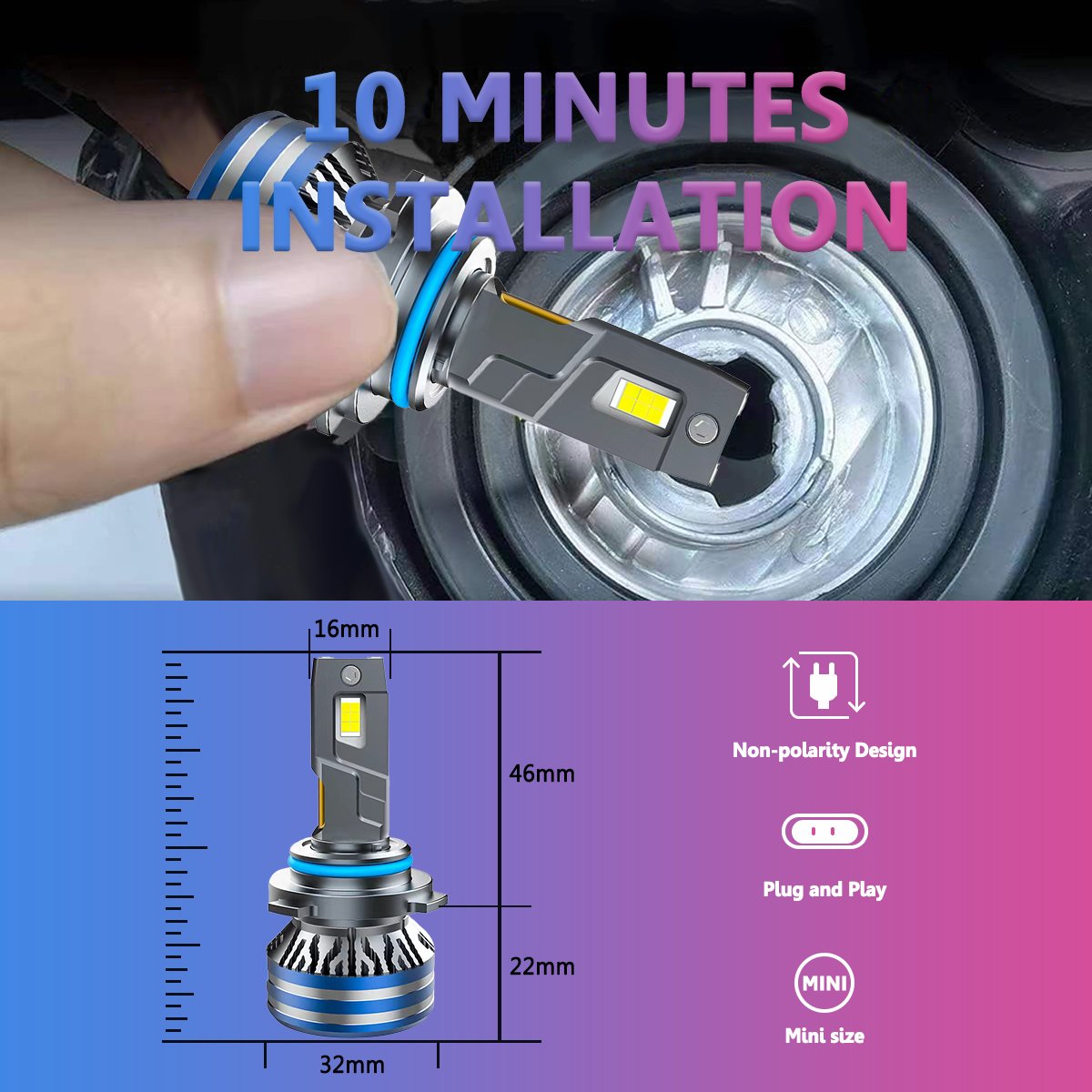 X-7SEVEN Luz Led H4 Para Auto 150W 28000LM Luces Vehicles Led Light HB3 Faros Focos Led H4 Led Automotive Carro H7 H11 Bombillos
