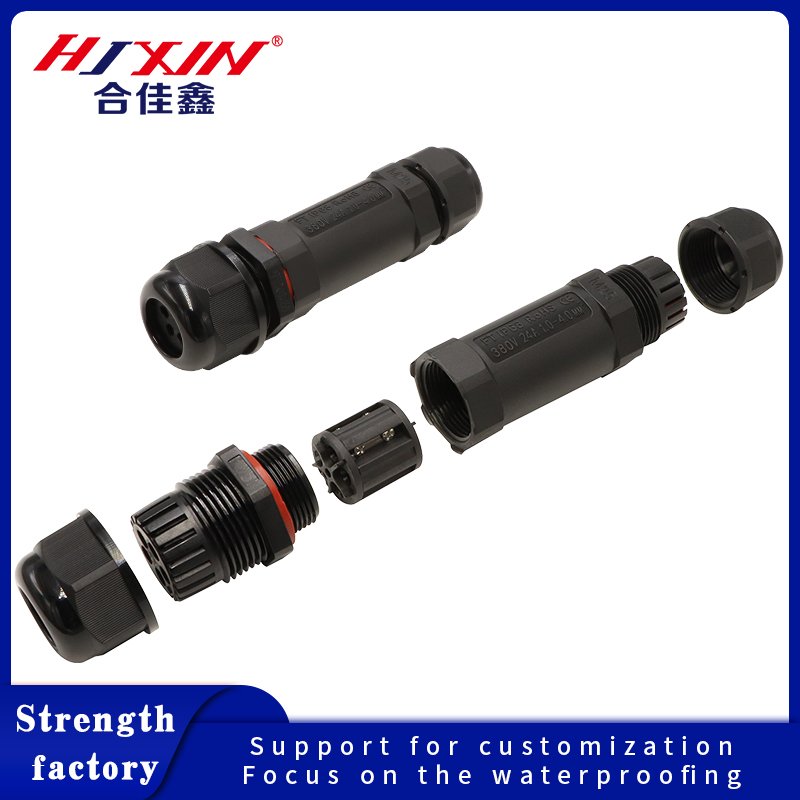 Outdoor Waterproof 3P Needle Power Cord Connector with IP68 Aviation Direct Pin Spot Outdoor Terminal for Outdoor Accessories