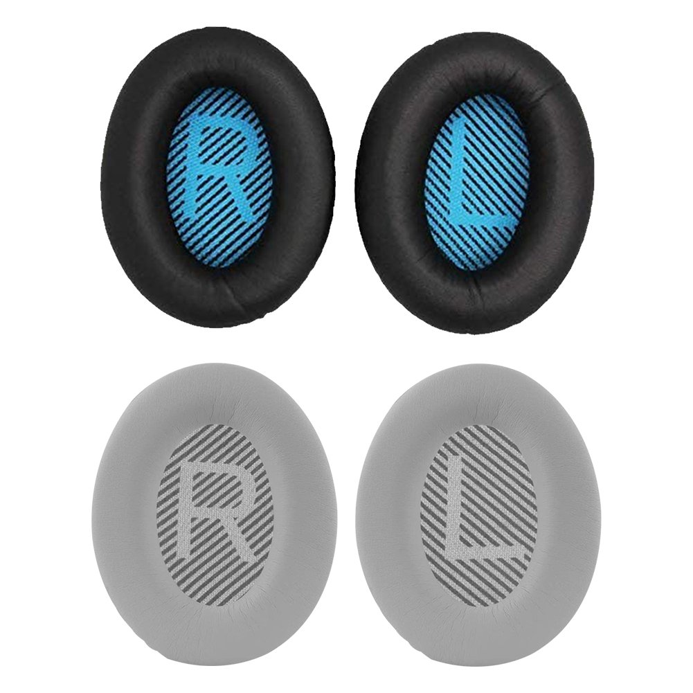 Replacement Ear Cushions for BOSE QC2 QC15 QC25 QC35 AE 2 2i 2w Headphones, Viscoelastic Foam Leather Ear Cushions, 2 Pcs.