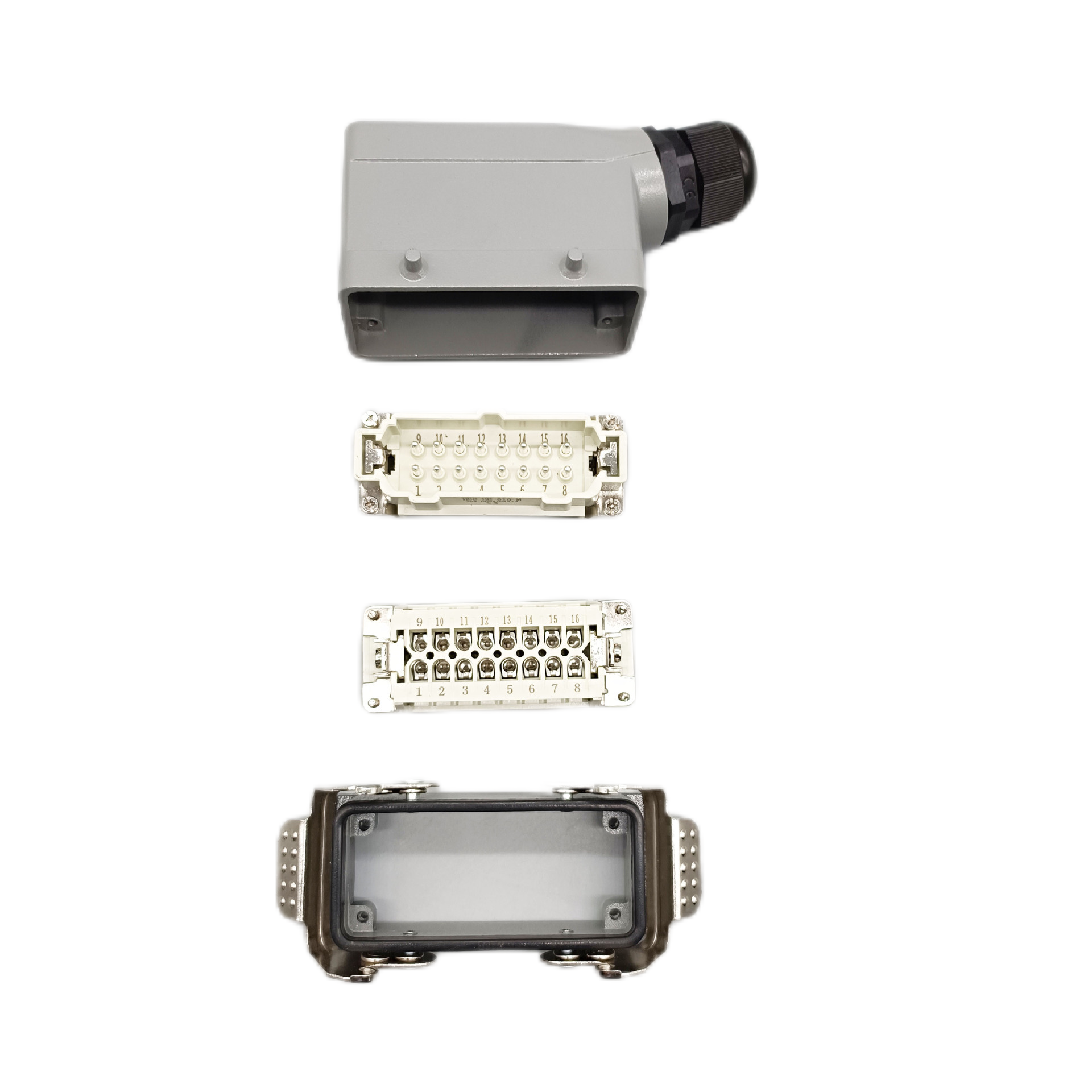 Rectangular Heavy-duty Connector HE-6 Core 10 16 24 32 48 Core F/M Industrial Aviation Plug and Socket