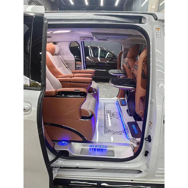 JDMCMA Car Interior Kit Luxury Car Seat Full Modification Kit with Aviation Seat Floor Upgrade for Toyota Sienna 2021