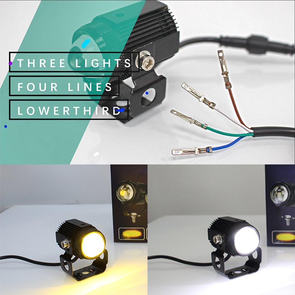 Motoled TD35-Mini Motorcycle LED Projector Lens External High Brightness Spotlight Fog Lamp