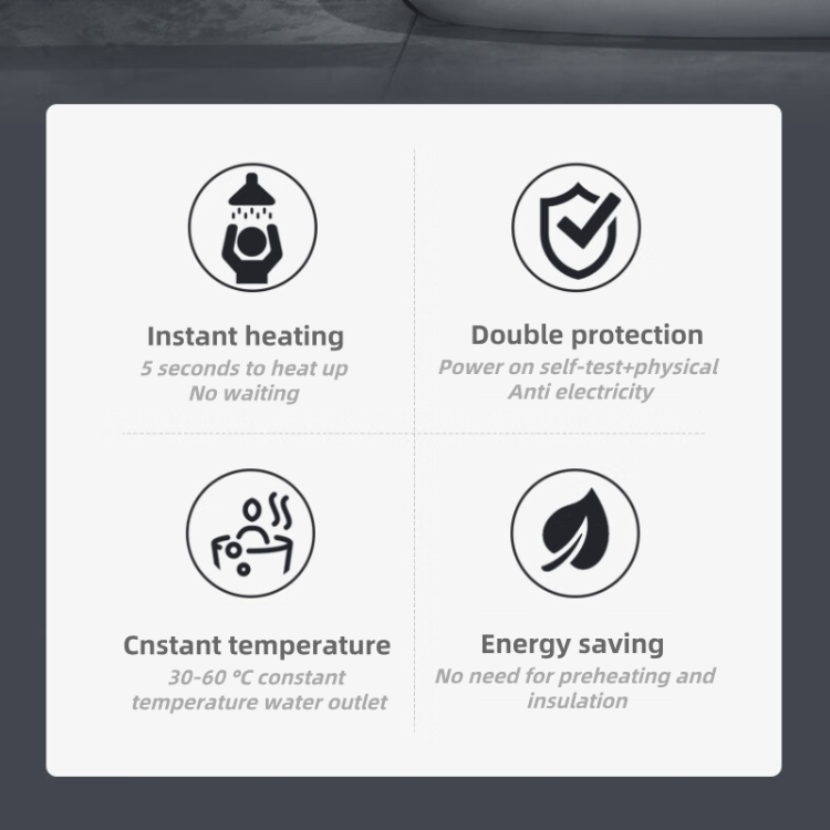 New Arrival 8kw Aviation Aluminum Easy Installation Instant Electric Water Heater for Home Kitchen Shower Bathroom Rv Hotel