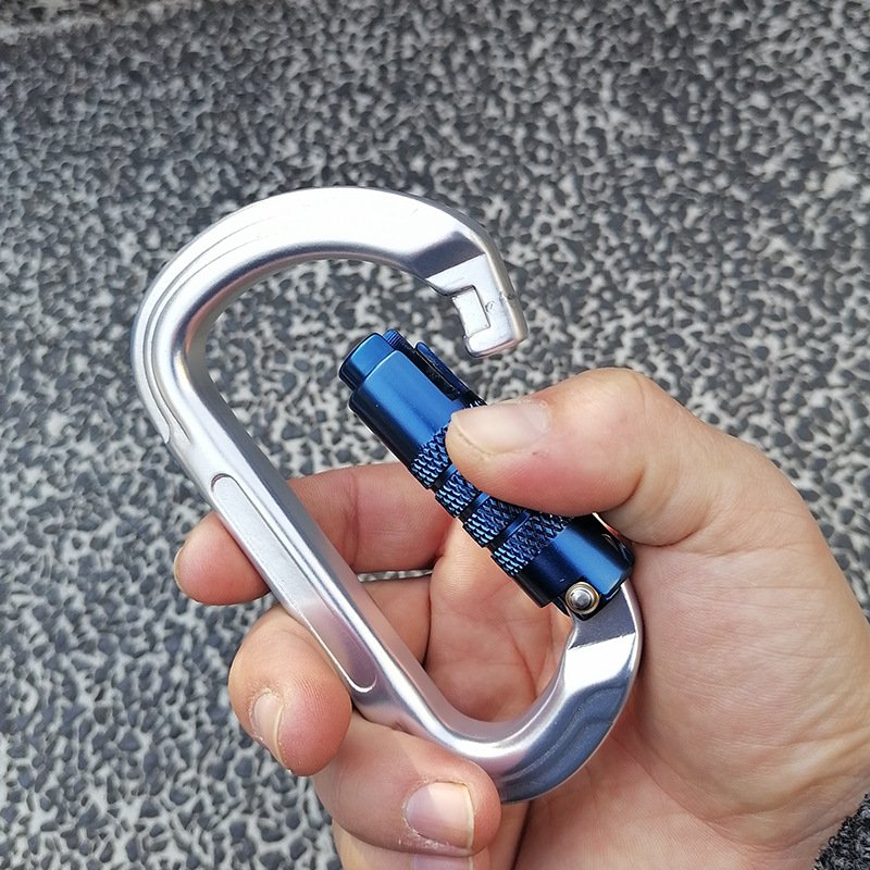 Security Lock Outdoor Climbing Accessories Professional Climbing Buckle Lock Outdoor Climbing Carabiners 27KN Aviation Aluminum