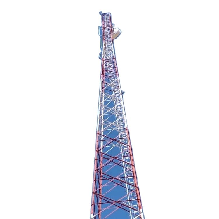 Hot Dip Galvanized Telecom Telecommunication Steel Lattice Tower with Bracket,fall Arrest,aviation Light Etc Accessories