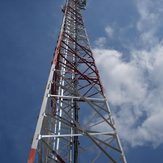 Hot Dip Galvanized Telecom Telecommunication Steel Lattice Tower with Bracket,fall Arrest,aviation Light Etc Accessories