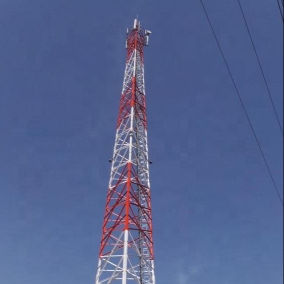 Hot Dip Galvanized Telecom Telecommunication Steel Lattice Tower with Bracket,fall Arrest,aviation Light Etc Accessories