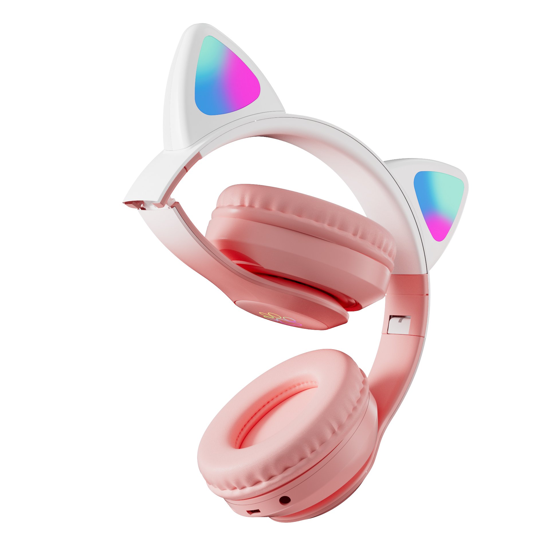 NEW Style Gaming Headset Cat- Ear Headphone Aviation Power LED Light Stn28 PRO 5.3 Version Wireless Headphones for Young People