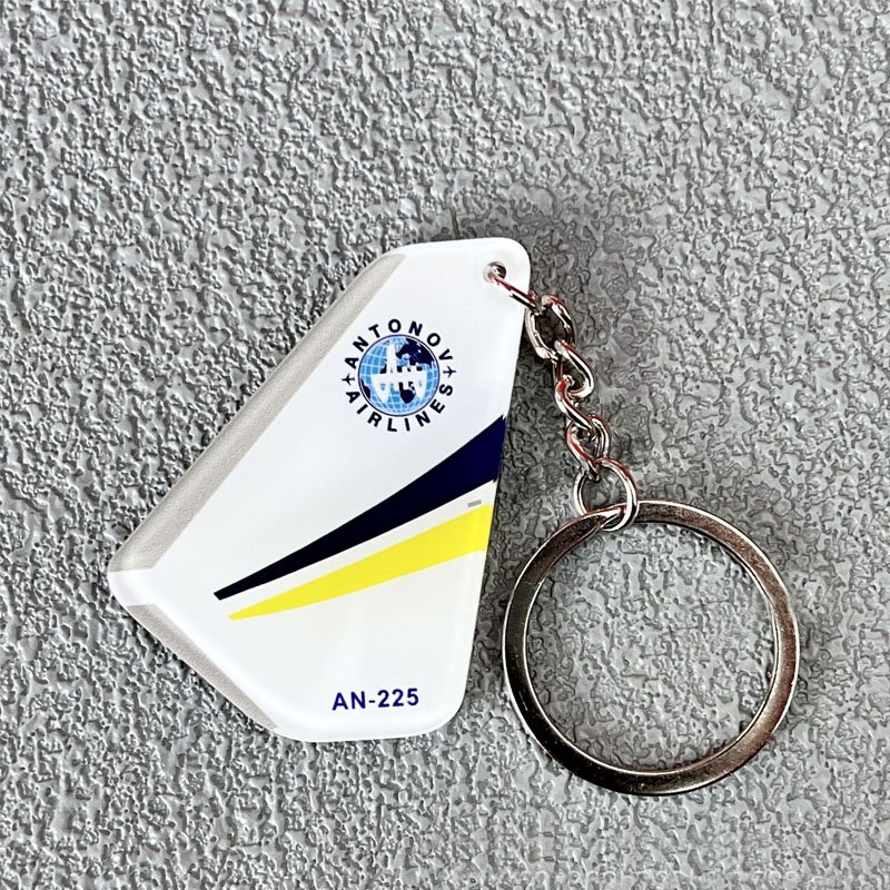 Creative Airline Boeing Flyer Aviation Gifts Aircraft Vertical Tail Keychain Custom Acrylic Airplane Tail Wing Keychain