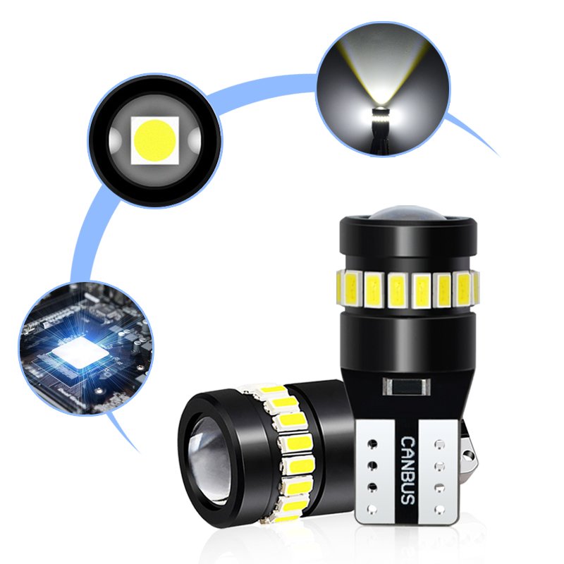 Gview GS T10 LED Light Bulb 6000K White Amber W5W T10 Error Free for Car Dome Map Door Courtesy License Plate Dash Instrument