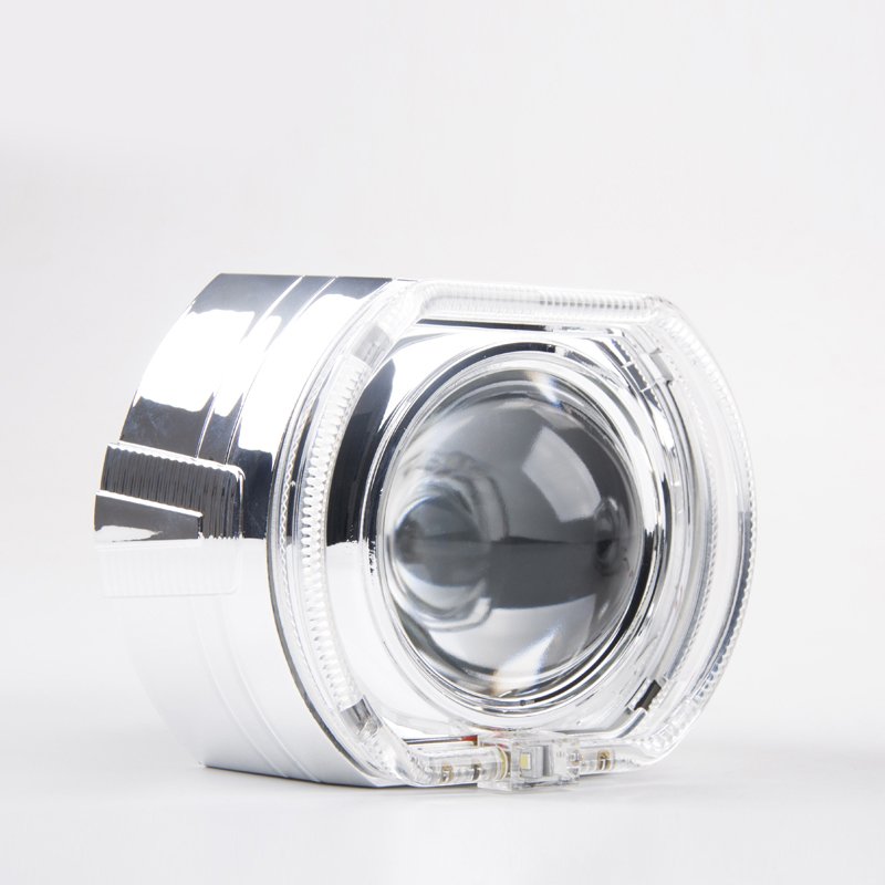 RR 3.0 Inch Bi Xenon Projector Lens Shroud Headlight Cover With Led Halo Rings Shroud Led Angel Eyes Shroud