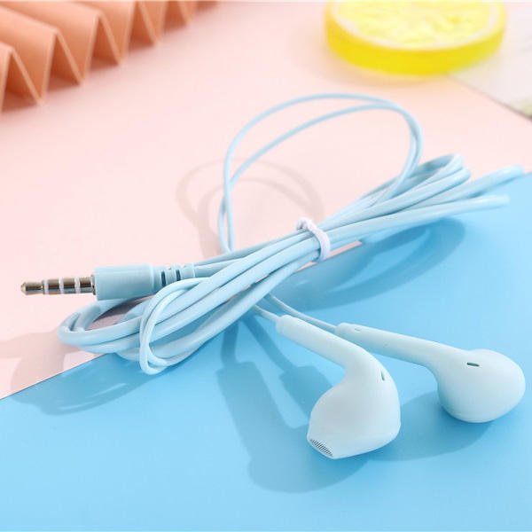 Factory Price 1.2m 3.5mm Wired Earphones with Microphone Hands-free Colors Wire Length Headphones for Mobile Phone PC Wholesale