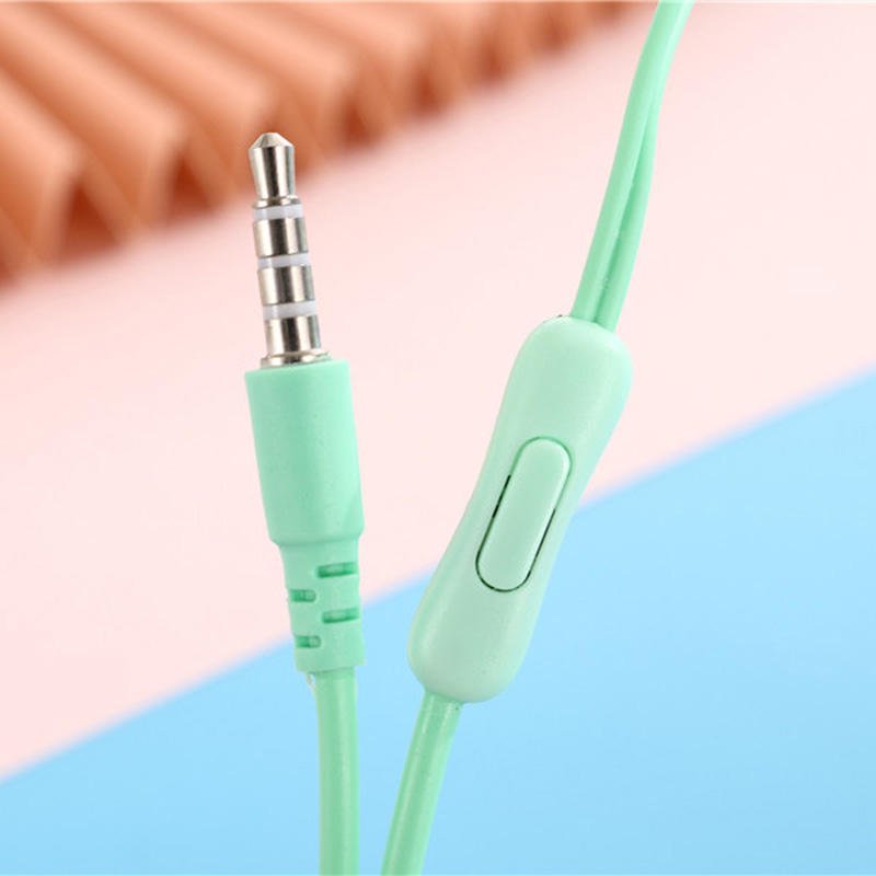 Factory Price 1.2m 3.5mm Wired Earphones with Microphone Hands-free Colors Wire Length Headphones for Mobile Phone PC Wholesale