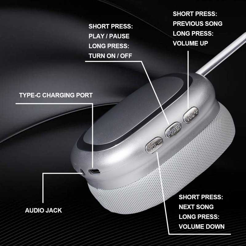 Head-mounted Wireless Bt Headset Ear Folding Sports Subwoofer Long Battery Life Computer Headset Headset Headphones