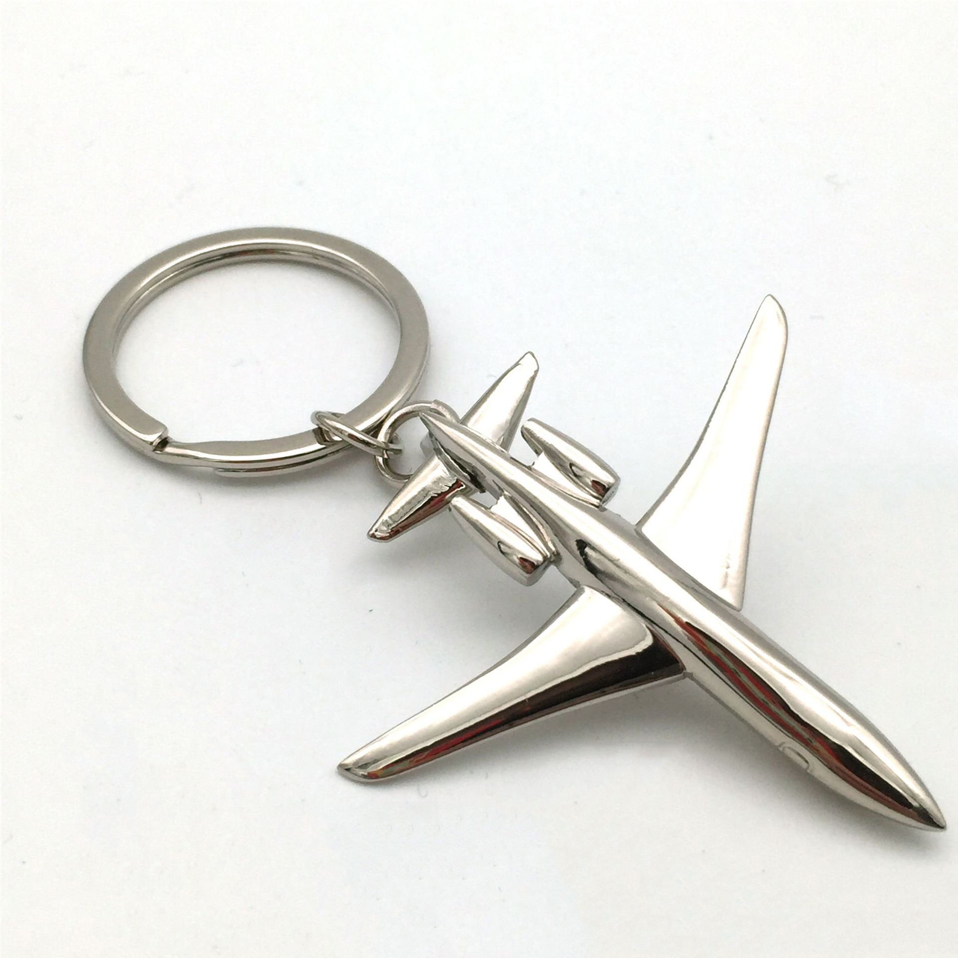 Custom Private Label Keychains Aviation Gifts 2D/3D Iron Alloy Aircraft Keychain Airplane Keyring