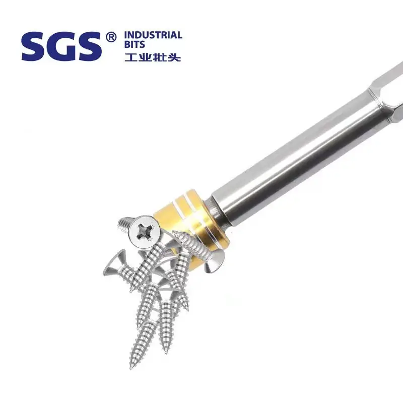 Universal Magnetic Ring SGS63001 Type Screwdriver Bit Accessories Steel Handle 6.35mm Strong Magnetic Aviation Aluminum for DIY