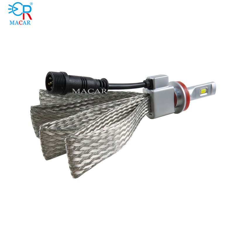 MACAR Good Price 80W 8000Lm H11 H4 H7 24V Tri LED Headlight Bulb Accessories for Car Led Car Light Canbus Auto Led Headlight