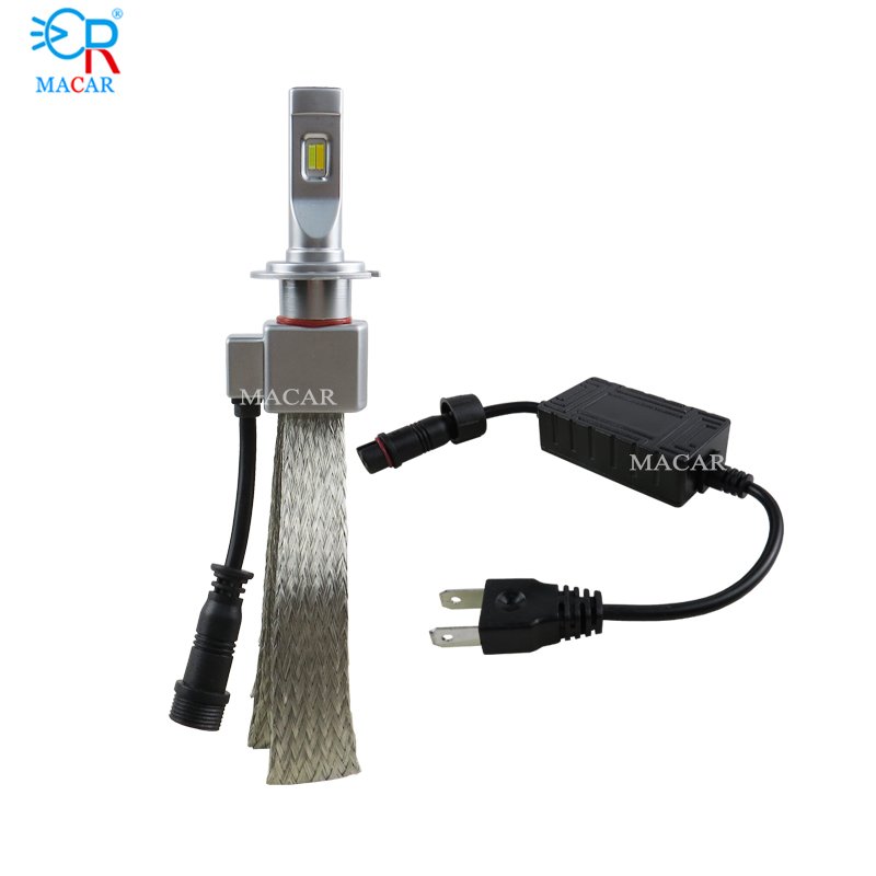 MACAR Good Price 80W 8000Lm H11 H4 H7 24V Tri LED Headlight Bulb Accessories for Car Led Car Light Canbus Auto Led Headlight