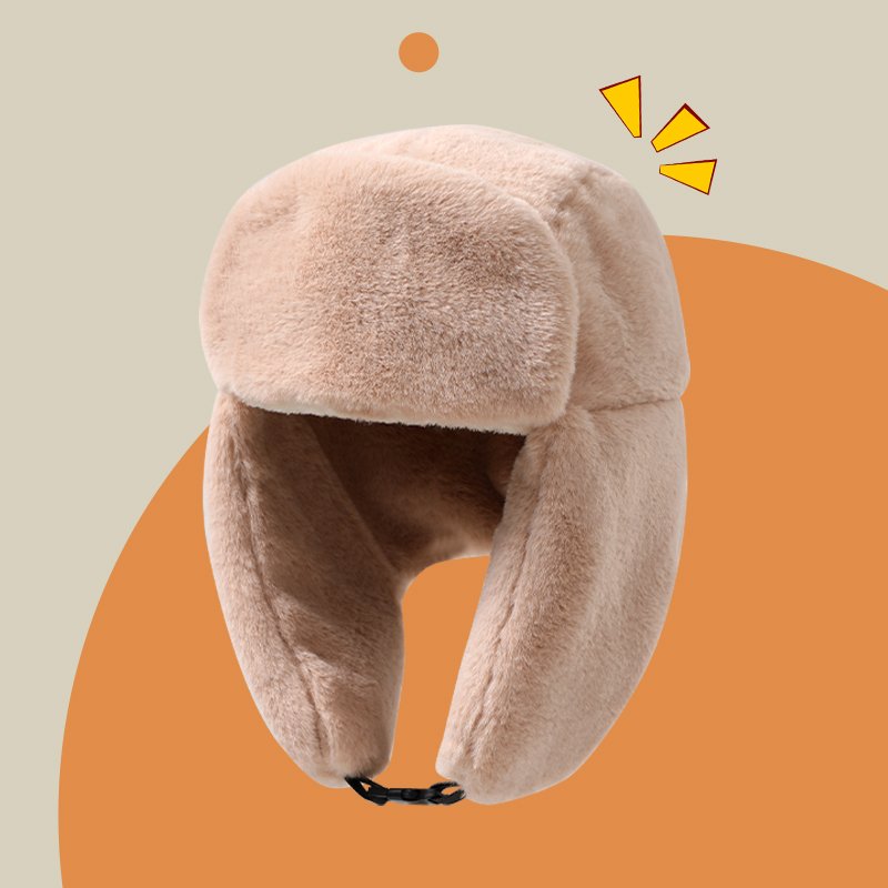 Fashion Thermal Earflap Head Warmer Outdoor aviator Ushanka Hat Fisherman Man Winter Fluffy Fur Hat