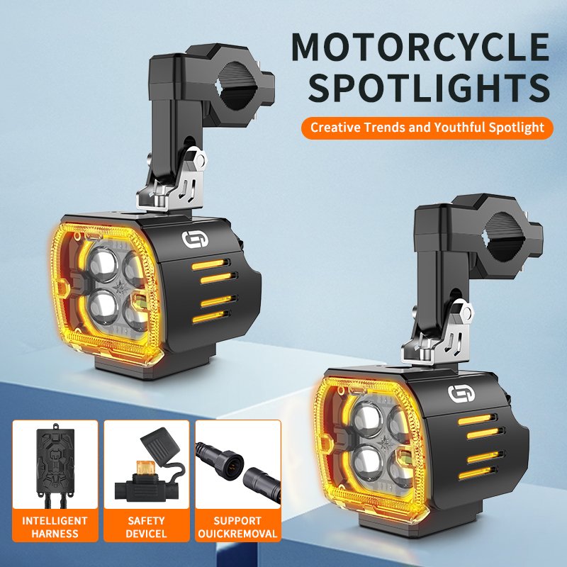 MOTOLED Motorcycle Auxiliary Light Fog Led Spot 60w 70w 80w 100w 140w 200w Blue Yellow White Drl