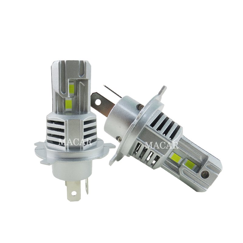 MACAR Super Bright Projector LED Headlight Mini Led Bulb H4 65w 8000LM Car Plug and Play LED Headlight H4 Led Bulb