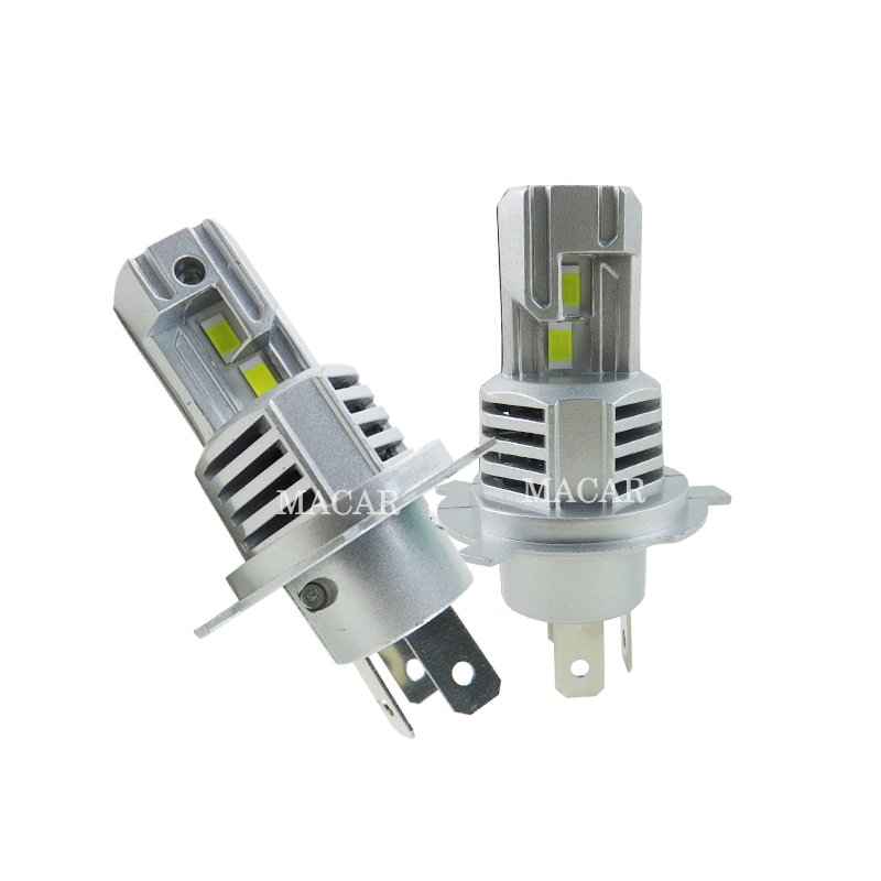 MACAR Super Bright Projector LED Headlight Mini Led Bulb H4 65w 8000LM Car Plug and Play LED Headlight H4 Led Bulb
