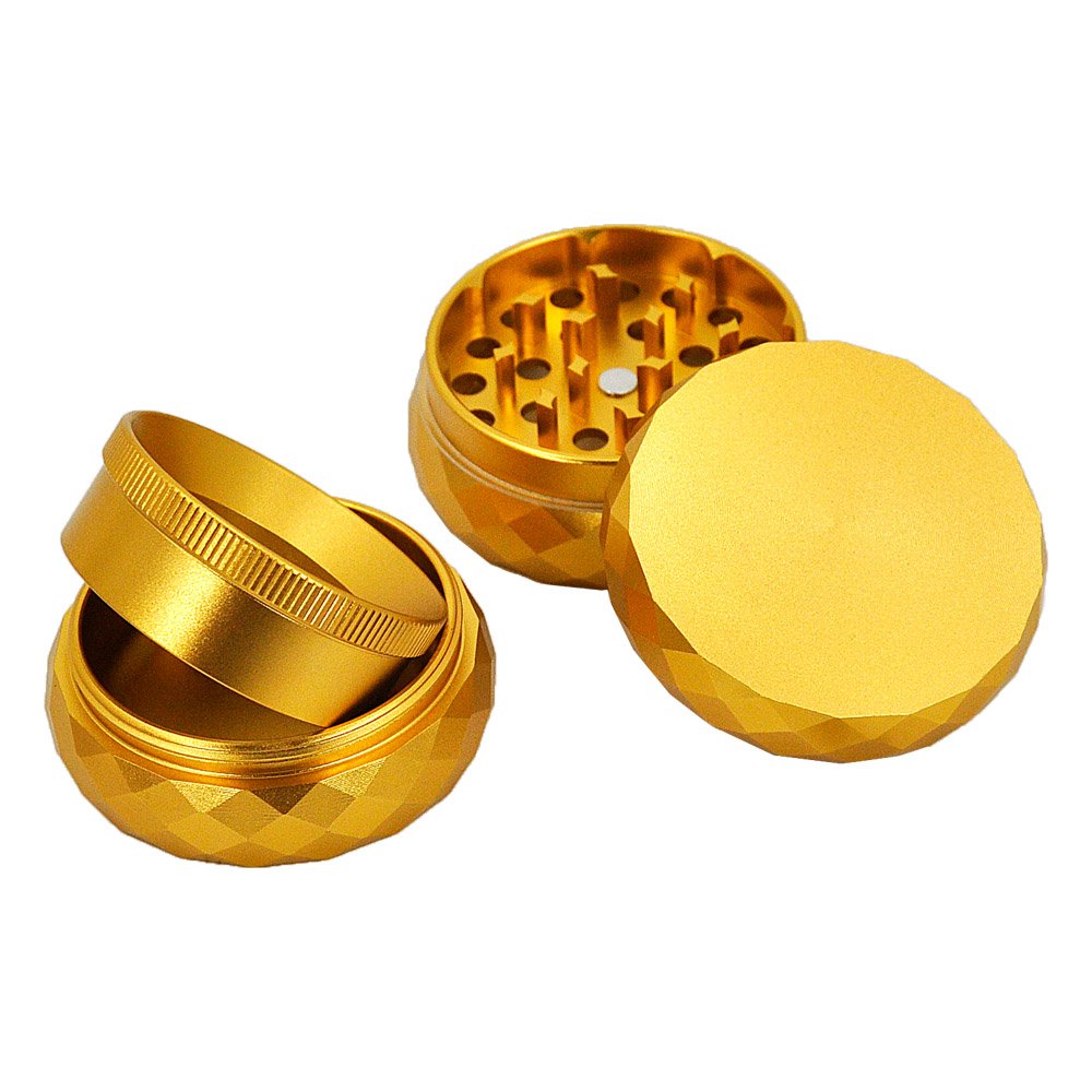 Premium Aviation Aluminum 53MM 4 PARTS Tobacco Grinder Herb Grinder With Sharp Diamond Teeth Herb Crusher Custom logo