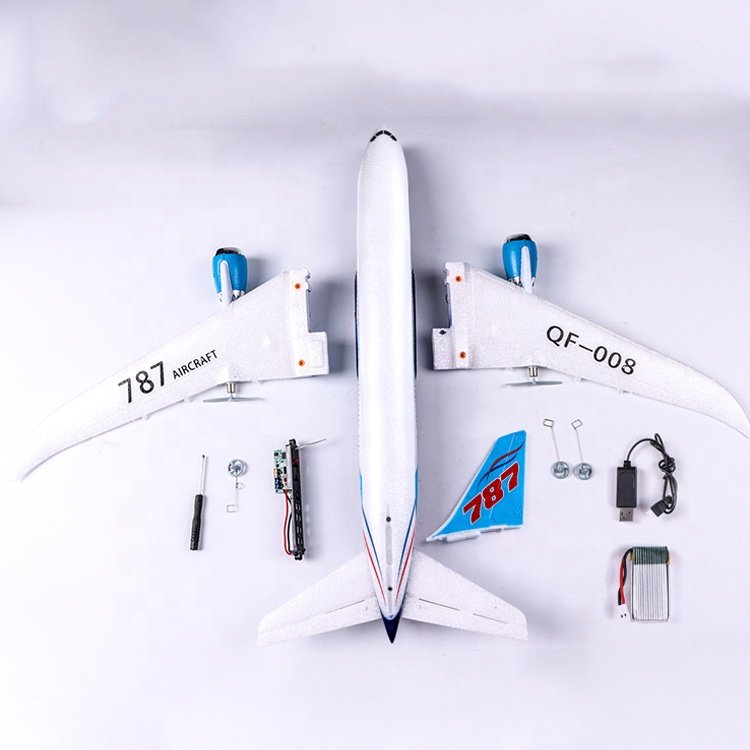 QF008 Boeing 787 2.4G 3CH EPP Foam RC Airplane RTF Fixed Wing Outdoor Remote Control Electric Model Plane Aircraft Flying Toys