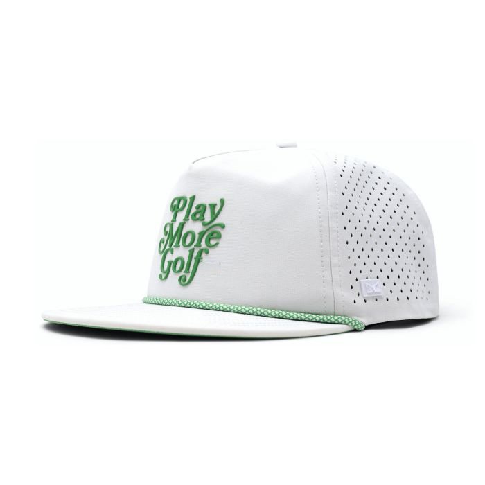 Custom Waterproof Laser Cut Perforated Quick Dry Blank Trucker Hat 5 Panel Custom PVC Rubber Patch Unstructured Rope Dad Cap