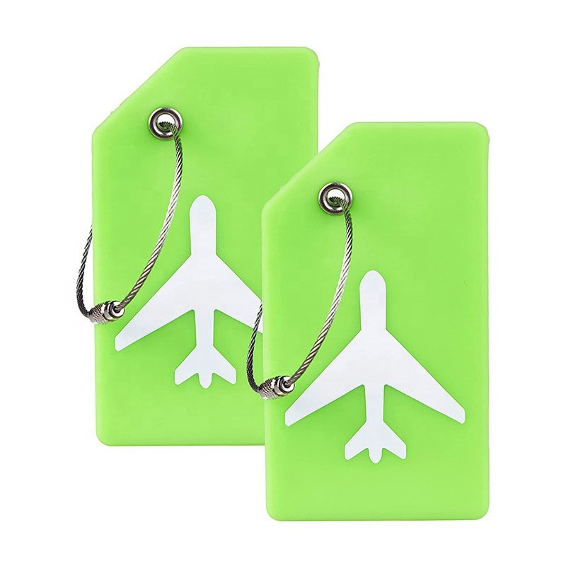 New Eco-friendly Silicone Luggage Tag Aviation Flight Soft Gel Boarding Pass Suitcase Musical Instrument Label Hanging Hangtag