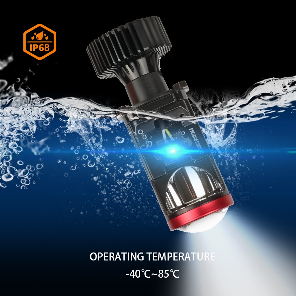 Joyfree Plug and Play Lens Y8D H4 80W LED Headlight Projector Headlight with 2inch LED Headlight and Car Accessories