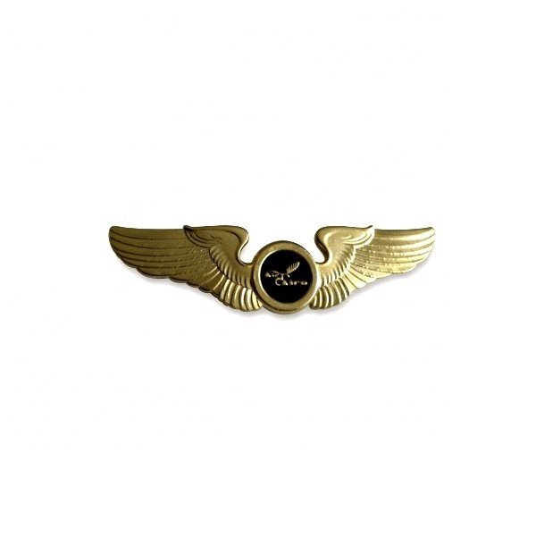 Hot Sale High Quality Custom Silver Color Airplane Wings Badge Metal Lapel Pin