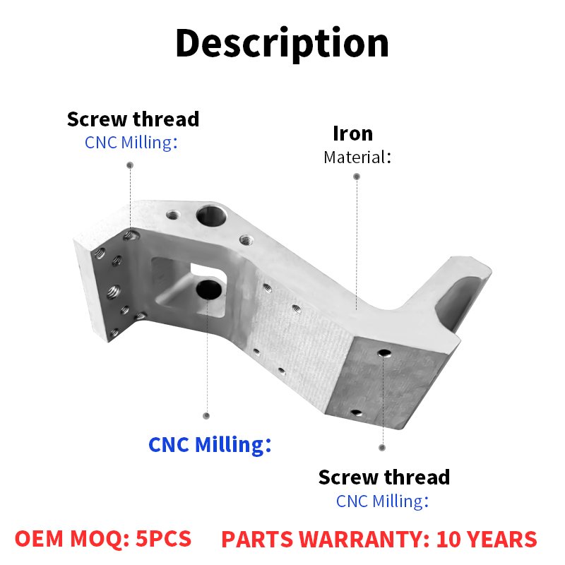 High Precision Iron Agricultural Machinery Parts Aviation Parts Machining Services Cnc Milling for Automation Equipment
