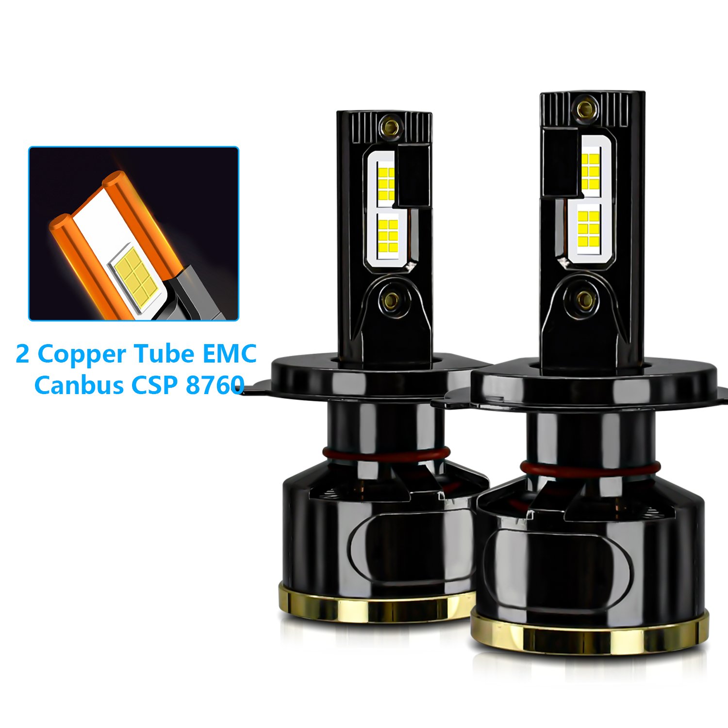 A18 LED Headlight Bulb 80W Real Power 6000K H4 LED Headlight Car Lighting System Universal Auto Parts