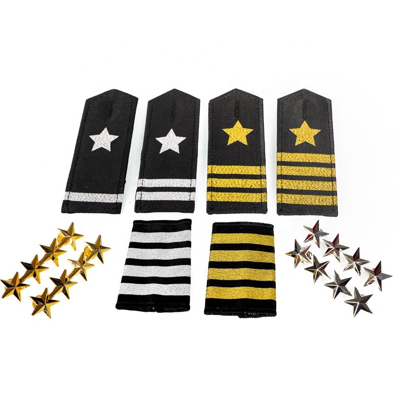 Custom Woven Uniform Epaulets for Pilots Security Guards and Formal Accessories Shoulder Boards