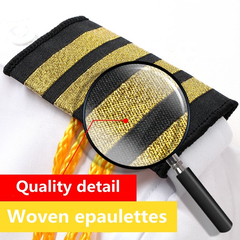 Custom Woven Uniform Epaulets for Pilots Security Guards and Formal Accessories Shoulder Boards